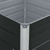 Raised Garden Bed 39.4"x39.4"x17.7" Galvanized Steel Anthracite - Anthracite