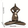 1pc Miniature Meditation Yoga Frog Resin Statue, For Desktop Living Room Bedroom Office Book Shelf Garden Outdoor Decoration, Home Decoration - Worshi