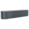 Garden Raised Bed 157.5"x31.5"x31.9" Galvanized Steel Gray - Grey