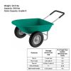 2-Wheeled Garden Wheelbarrowâ€šÃ„Ã¬ Large Capacity Rolling Utility Dump Cart for Residential DIY Landscaping;  Lawn Care and Remodeling - Green