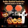 Happy Halloween Inflatable Spoof Ghost Yard Decoration With LED Lights - White & Pumpkin - 7.5 FT