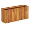 Garden Raised Bed 39.3"x11.8"x19.6" Solid Acacia Wood - Brown