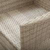 Reclining Patio Chairs 2 pcs with Cushions Poly Rattan Beige - Beige