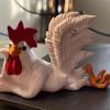 1pc Rooster Resin Statue, Roosters Ornaments, Poultry Models, Resin Crafts For Farmhouse Style Garden Yard Outdoor Decorations - Cock