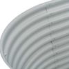 Garden Raised Bed 63"x31.5"x31.9" Galvanized Steel Silver - Silver