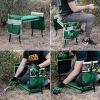 Garden Kneeler and Seat with 2 Bonus Tool Pouches - Portable Garden Bench EVA Foam Pad with Kneeling Pad for Gardening - Sturdy, Lightweight and Pract