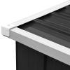 Garden Log Storage Shed Galvanized Steel 129.9"x33.1"x59.8" Anthracite - Anthracite