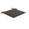 Garden Chair Cushions 4 pcs Taupe 19.7"x19.7"x1.2" Fabric - Taupe
