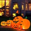 Halloween Festivr Inflatable  With LED Lights Spoof Ghost Yard Decoration - Orange - 7.5 Feet