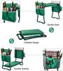 Garden Kneeler and Seat with 2 Bonus Tool Pouches - Portable Garden Bench EVA Foam Pad with Kneeling Pad for Gardening - Sturdy, Lightweight and Pract