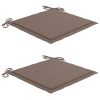 Garden Chair Cushions 2 pcs Taupe 15.7"x15.7"x1.2" Fabric - Taupe