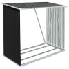 Garden Log Storage Shed Galvanized Steel 64.2"x32.7"x60.6" Anthracite - Anthracite