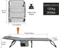 Set of 2 Outdoor Chaise Lounge with Detachable Pocket and Pillow;  Portable Adjustable Patio Sun Lounge Chair for Garden; Beach;  Sunbathing - grey