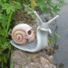 Halloween Skeleton Snail Skull Sculpture Garden Home Decoration Resin Crafts - white