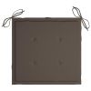 Garden Chair Cushions 2 pcs Taupe 19.7"x19.7"x1.2" - Brown