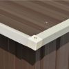 Garden Shed Brown 101.2"x306.7"x71.3" Galvanized steel - Brown