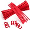 Pack of 2000 Red Plastic Twist Ties 8' Standard Red Colored Bag Ties 8' For Bread Bags Plastic Coated Metal Ties Bendable Multi Function Strong Wire T