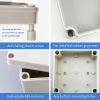 GAJING Waterproof IP67 Dustproof PS Plastic Junction Conduit Box Universal Electric Project Enclosure Pale Gray with Mounting Plate - REC(6.9"x4.9"x3.