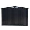 6' x 8' Outdoor Backyard Garden Metal Storage Shed for Utility Tool Storage - Coffee - Dark Gray