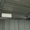 Garden Shed with Sliding Doors Anthracite 152"x80.7"x70.1" Steel - Grey