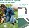 Bosonshop Multi-Functional Portable Garden Kneeler and Seat Foldable Protect Knee Garden Helper with Soft EVA Pad & Stable Handles Stools - Metal