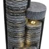 Burkeville Resin Outdoor Fountain With Light For Patio Garden - as Pic