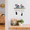 WILLART Handmade Elephant Design Metal Wall Hanging Antique7 Key Hooks Key Holder Coat Hanger for Home DâˆšÂ©cor Wall DâˆšÂ©cor (31.50 cm x 21.50 cm) - Blue