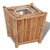 Raised Bed Set 3 Pieces Bamboo with Nylon Lining - Brown