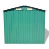 Garden Storage Shed Green Metal 80.3"x52"x73.2" - Green