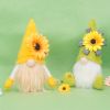Spring Gnomes Easter Decorations;  Handmade Summer Sunflower Gnomes Faceless Plush Doll - Green