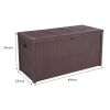 113 Gallon 430L Outdoor Garden Plastic Storage Deck Box for Patio Furniture Outdoor Cushions, Throw Pillows, Garden Tools and Pool Toys, Graphite Wate