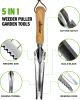 Gardtech Hand Weeder Tool;  Multi Use Garden Weeding Tools with Wooden Handle Stainless Steel Head for Easy Weeder Removal;  Transplanting;  Pruning;