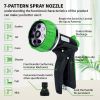 GARDTECH Garden Hose 100ft+;  Heavy Duty Watering Hose with High Pressure Nozzle;  Reel Holder;  Carry Bag for Gardening Watering Cleaning - 100ft