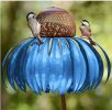 Pink Coneflower Bird Feeder Outdoor Decoration Garden Flower Picaflor Wild Bird Feeder Feeding Outside Rust Resistant Art Metal - Red - China