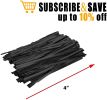 1000 Pack of 4" Twist Ties for Bags; Twist Ties for Cords. Foil Coated Plastic Black Twist Ties. Reusable Twist Ties Bendable; Strong Plastic Wire Twi