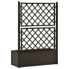 Garden Raised Bed with Trellis and Self Watering System Mocha - Brown