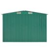 Garden Shed 101.2" x 228.3" x 71.3" Metal Green - Green
