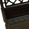 Garden Planter with Trellis 39.4"x16.9"x55.9" PP Mocha - Brown