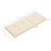 Garden Chair Cushions 2 pcs Cream 47.2"x19.7"x2.8" - Cream