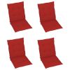 Garden Chair Cushions 4 pcs Red 39.4"x19.7"x1.2" - Red