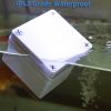 GAJING Waterproof IP67 Dustproof PS Plastic Junction Conduit Box Universal Electric Project Enclosure Pale Gray with Mounting Plate - REC(5.1"x3.1"x2.
