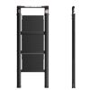 DATION 3 Step Ladder;  Retractable Handgrip Folding Step Stool with Anti-Slip Wide Pedal;  Aluminum Stool Ladders 3 Steps;  300lbs Safety Household La