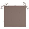 Garden Chair Cushions 6 pcs Taupe 15.7"x15.7"x1.2" Fabric - Taupe