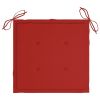 Garden Chair Cushions 4 pcs Red 19.7"x19.7"x1.2" Fabric - Red
