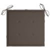 Garden Chair Cushions 4 pcs Taupe 19.7"x19.7"x1.2" Fabric - Taupe