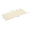 Garden Chair Cushions 6 pcs Cream 47.2"x19.7"x1.2" - Cream