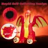 Halloween Festivr Inflatable  With LED Lights Spoof Ghost Yard Decoration - Red - 10 Ft