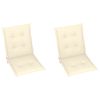 Garden Chair Cushions 2 pcs Cream 39.4"x19.7"x1.2" - Cream