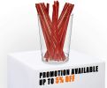 1000 Pack of Glossy Red Twist Ties 4" Bag Ties; Metalic Foil Twist Ties for Cellophane Bags and Party Bags. Foil Coated Ties; Bendable Multi-Function