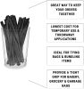 1000 Pack of 4" Twist Ties for Bags; Twist Ties for Cords. Foil Coated Plastic Black Twist Ties. Reusable Twist Ties Bendable; Strong Plastic Wire Twi